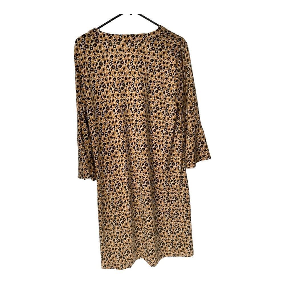 Buckhead Betties Wildcard Maren Animal Print Poly-Knit Long Sleeve Dress L NWT - Picture 2 of 6